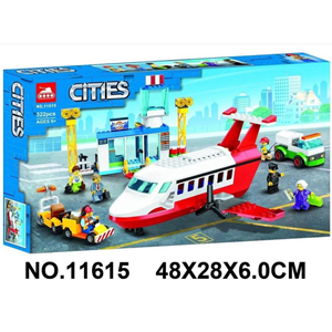 لگو سیتی فرودگاه هواپیما مسافربری 322 قطعه مدل CITIES 11615_لگو